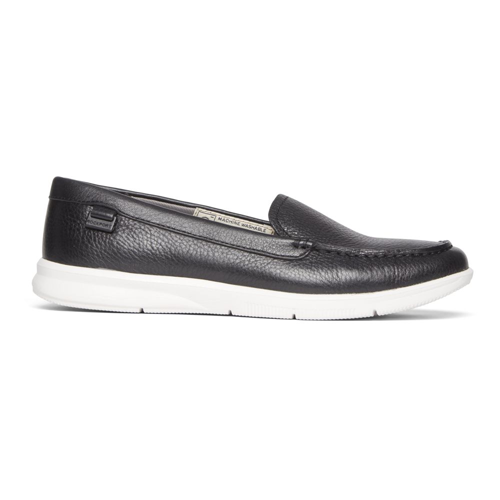 Rockport Canada Ayva Washable - Womens Loafers Black (KJG126893)